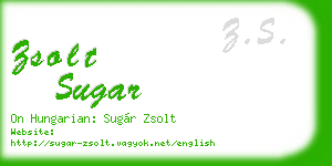 zsolt sugar business card